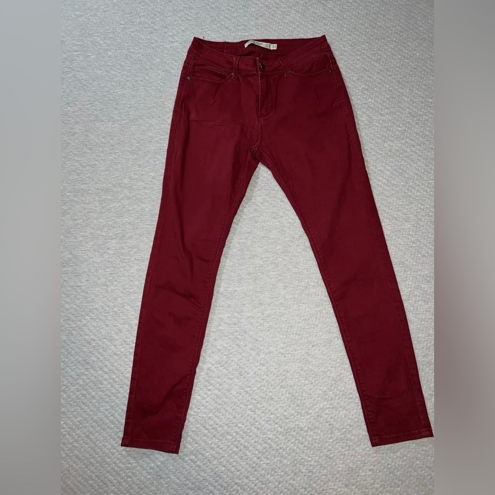 Denim Blvd, Los Angeles Women’s Skinny Jeans - Red - Size 0 - Trendy Denim